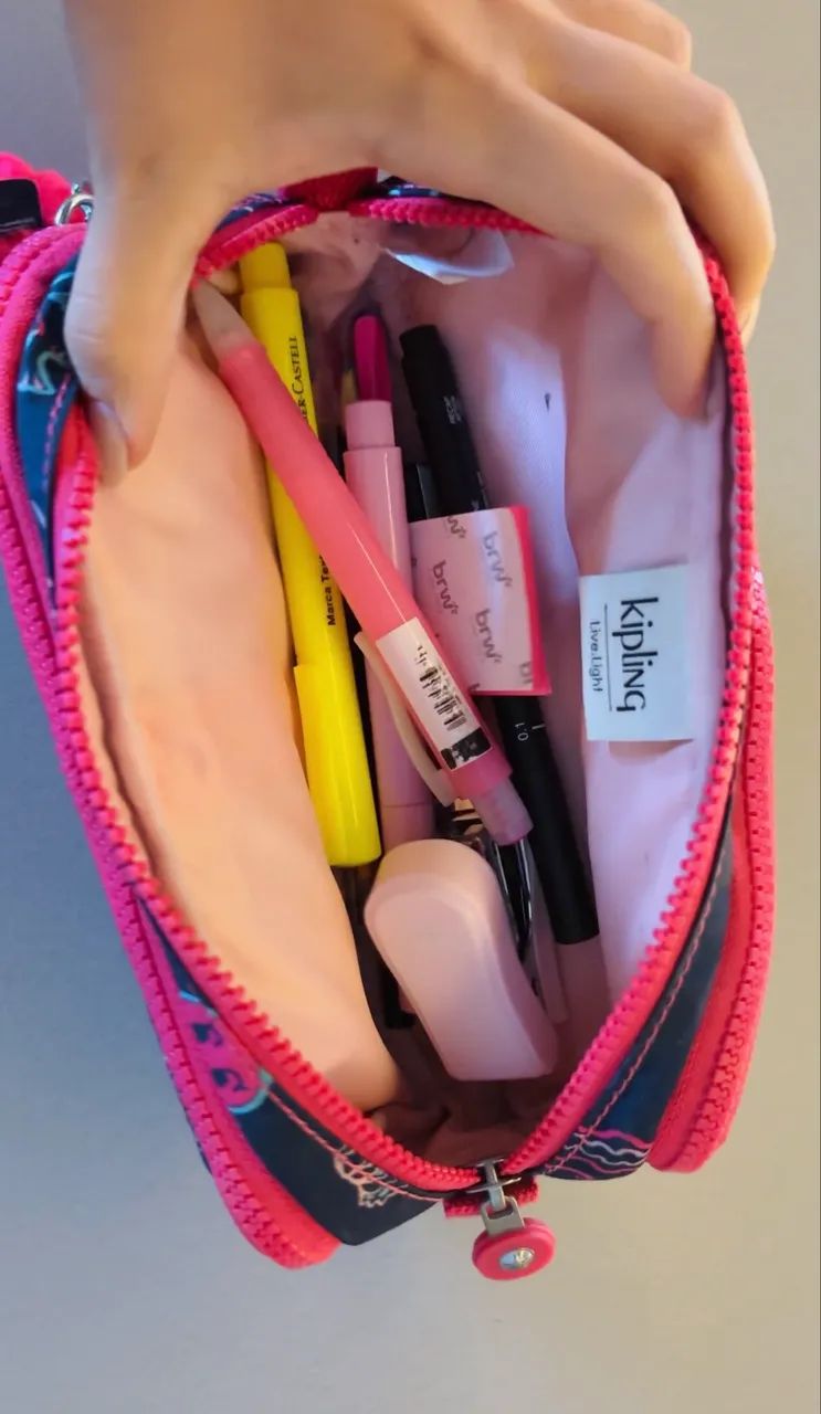 Estojo kipling original 3 bolsos  - Foto 4