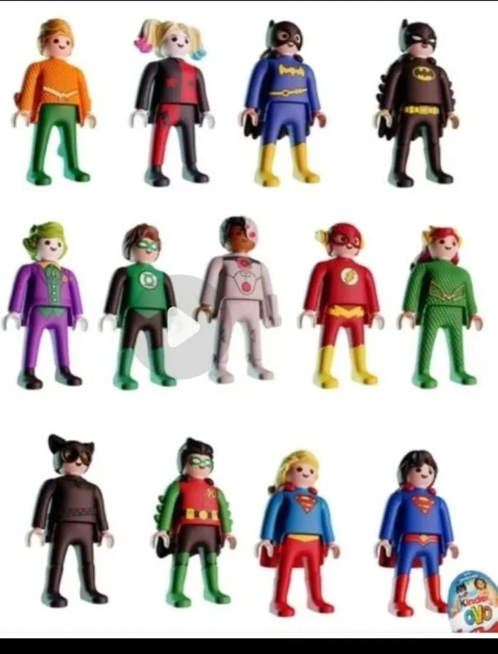 Coleção Playmobil DC Kinder Ovo 