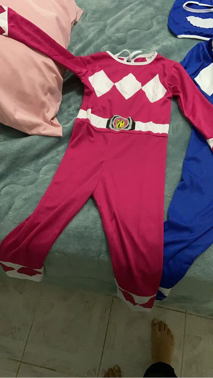 Fantasia Power Ranger Rosa Infantil - Completa com Máscara | Tam. M
