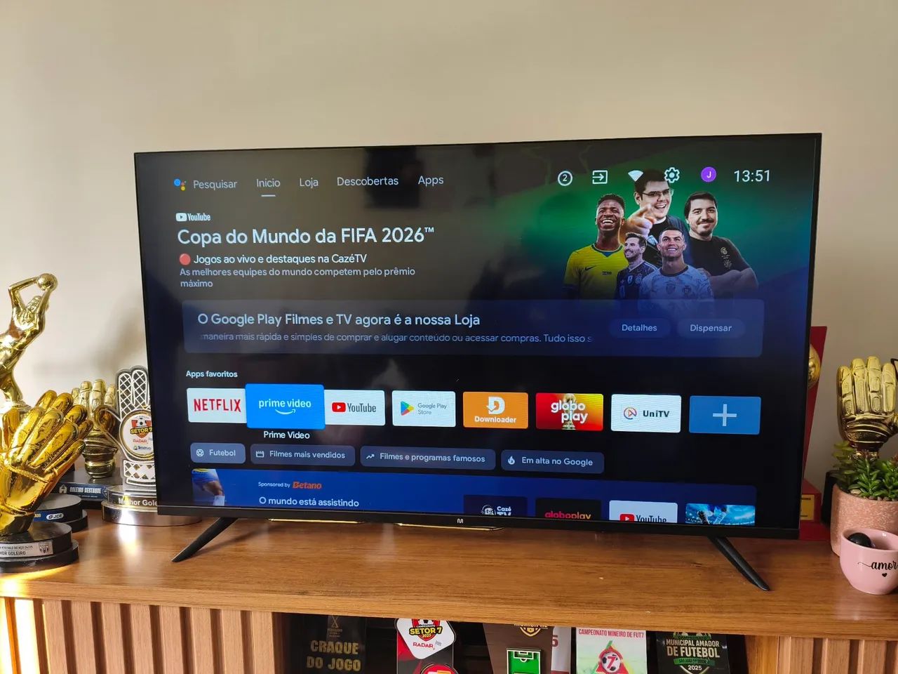 Tv Smart Android 43 polegadas - pouco tempo de uso