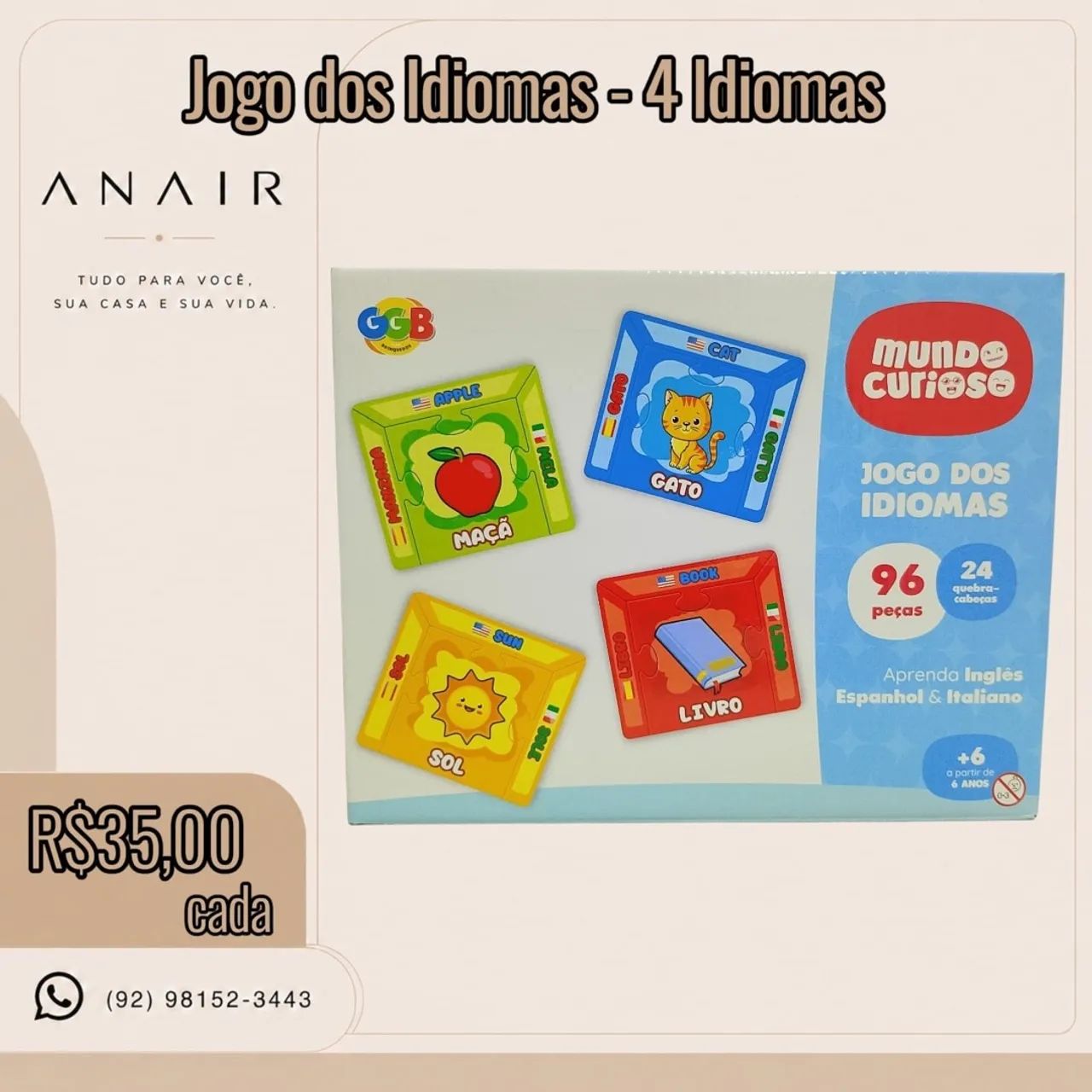 Jogo dos Idiomas - 4 Idiomas 