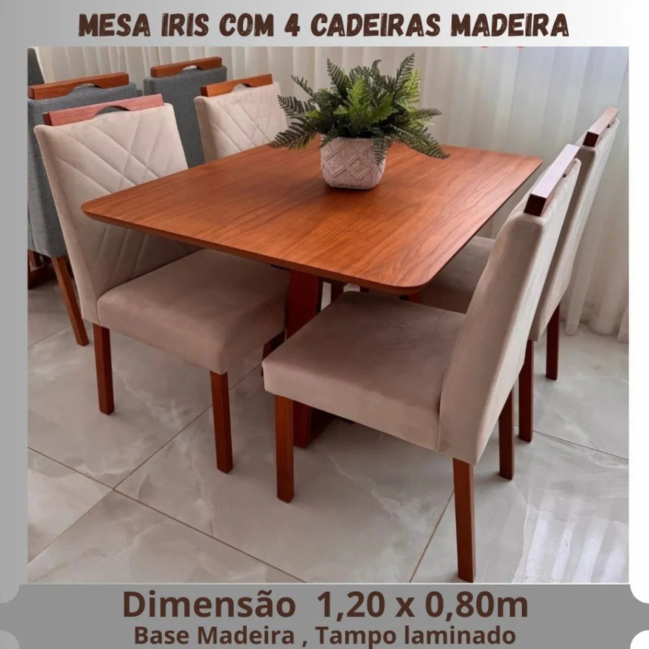 Mesa de Jantar elegante 1.20m