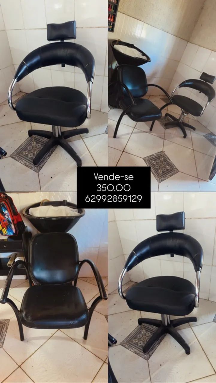 Lavatório e cadeira para salão 