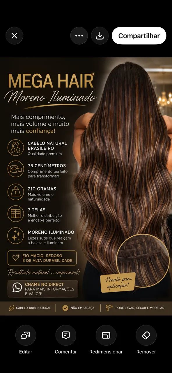 Mega hair humano brasileiro  - Foto 2