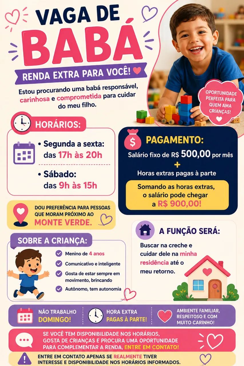 *PROCURO BABÁ FIXA*