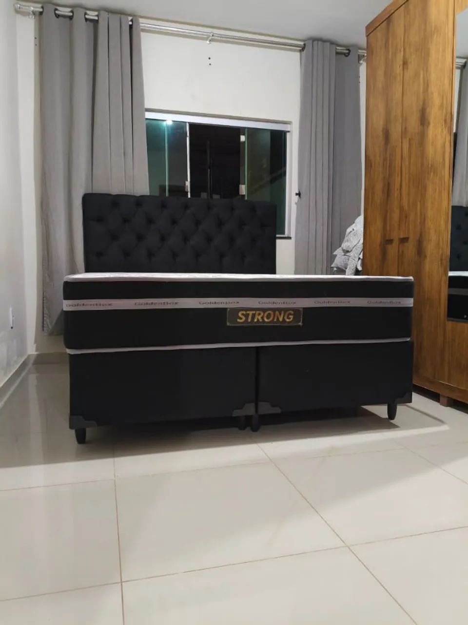 Cama queen com colchão ortopédico espuma D60 - Foto 2