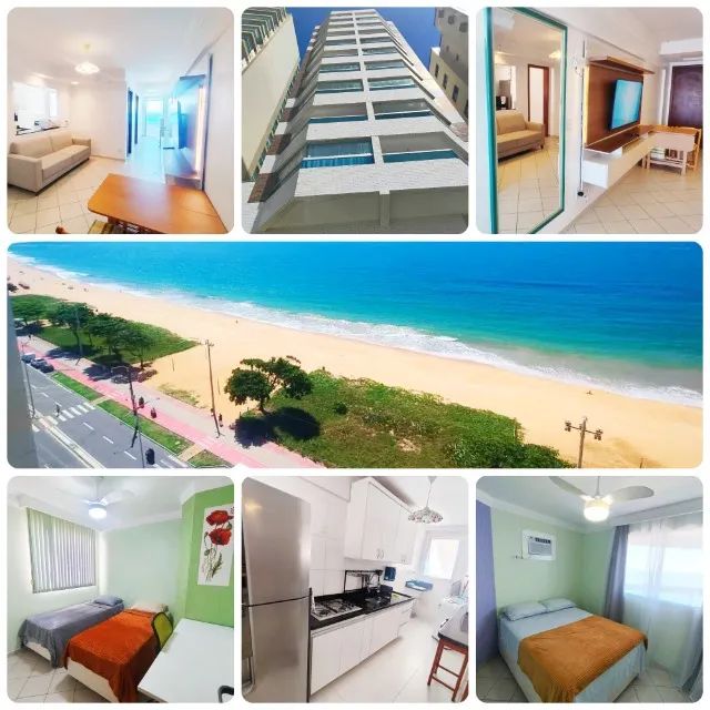 Frente Mar, Mobiliado e com 2 quartos