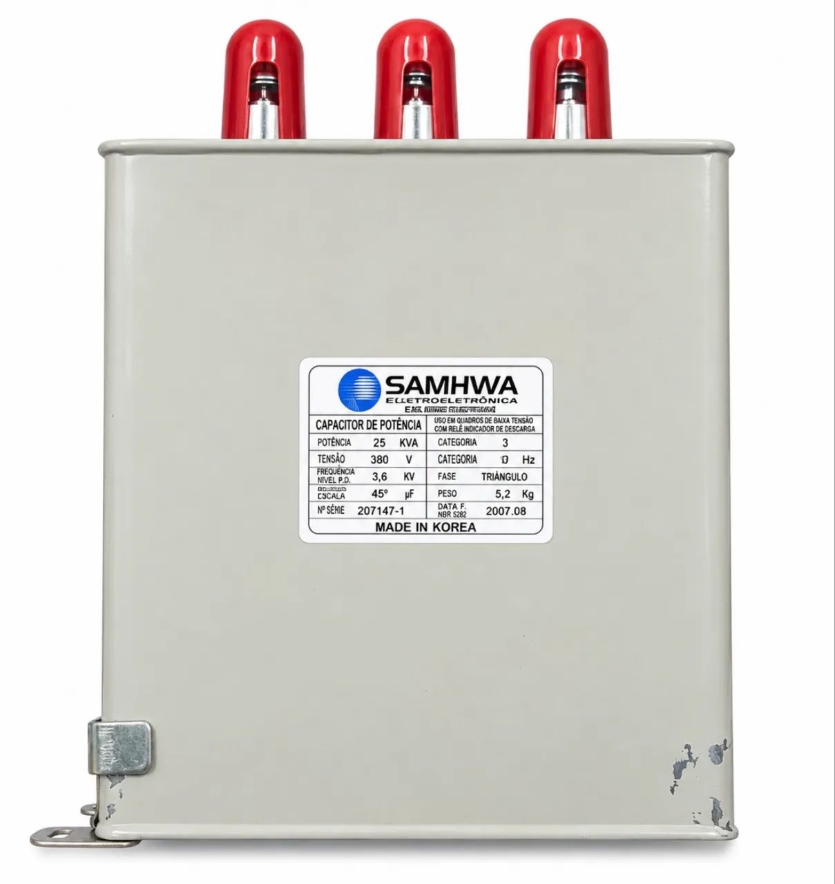 Capacitor de Potência Trifásico Samhwa 25Kvar 380v