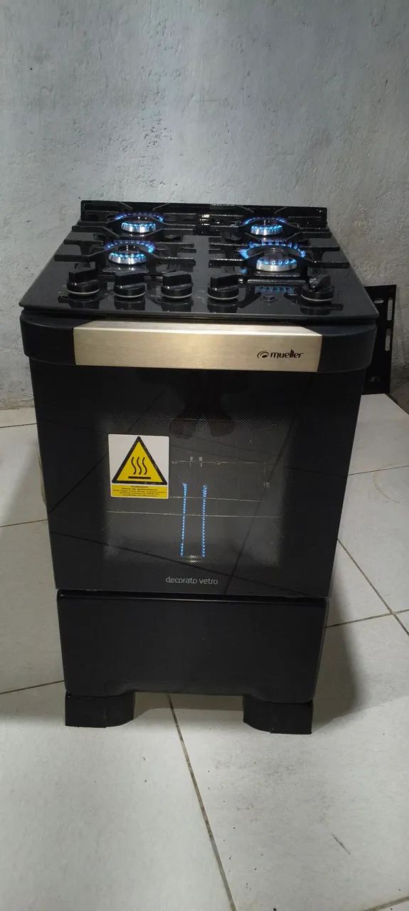 FOGÃO 4 BOCAS MUELLER, FUNCIONANDO PERFEITAMENTE BEM CONSERVADO  - Foto 3
