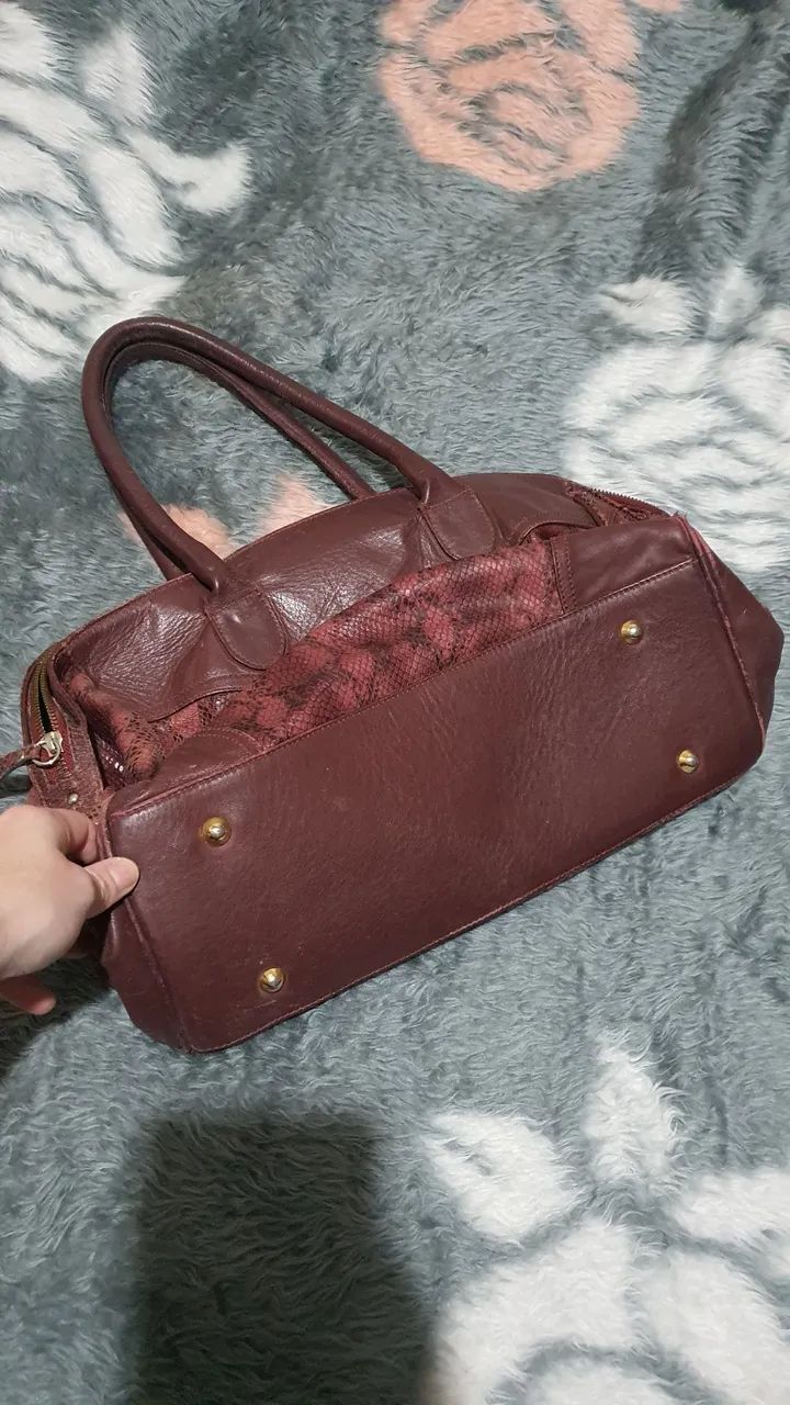Bolsa Couro Legítimo Mentha Pimentha - Foto 3