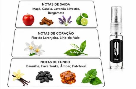 Decante 9PM Afnan 5ml Eau de Parfum Masculino Original - Foto 4