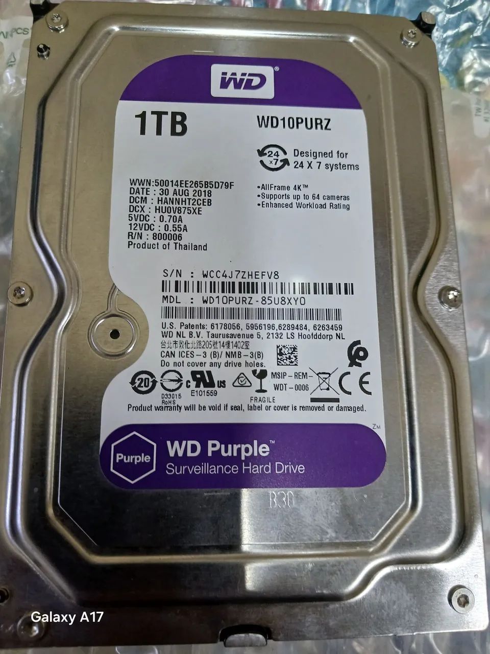 HD Purple 1tera próprio para DVR  ED