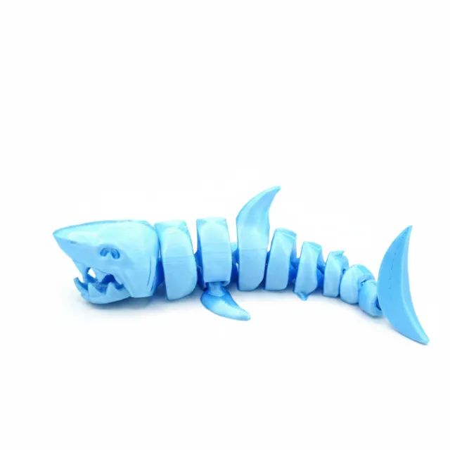 kit 2 Boneco Tubarão 3D Articulado - Brinquedo Sensorial Flexível - Foto 3