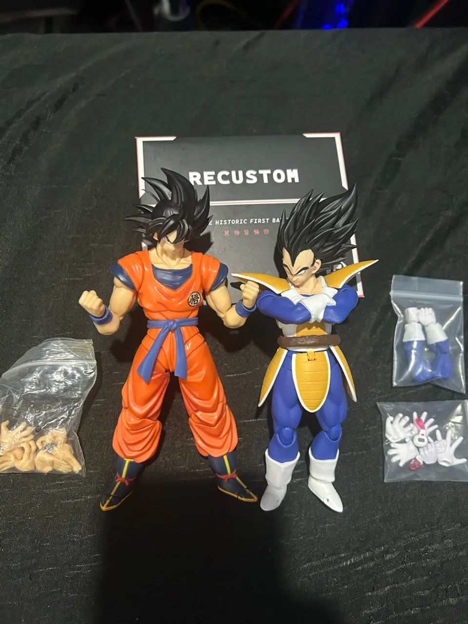 Goku e Vegeta SHF Sh Figuarts + kit head recustom 