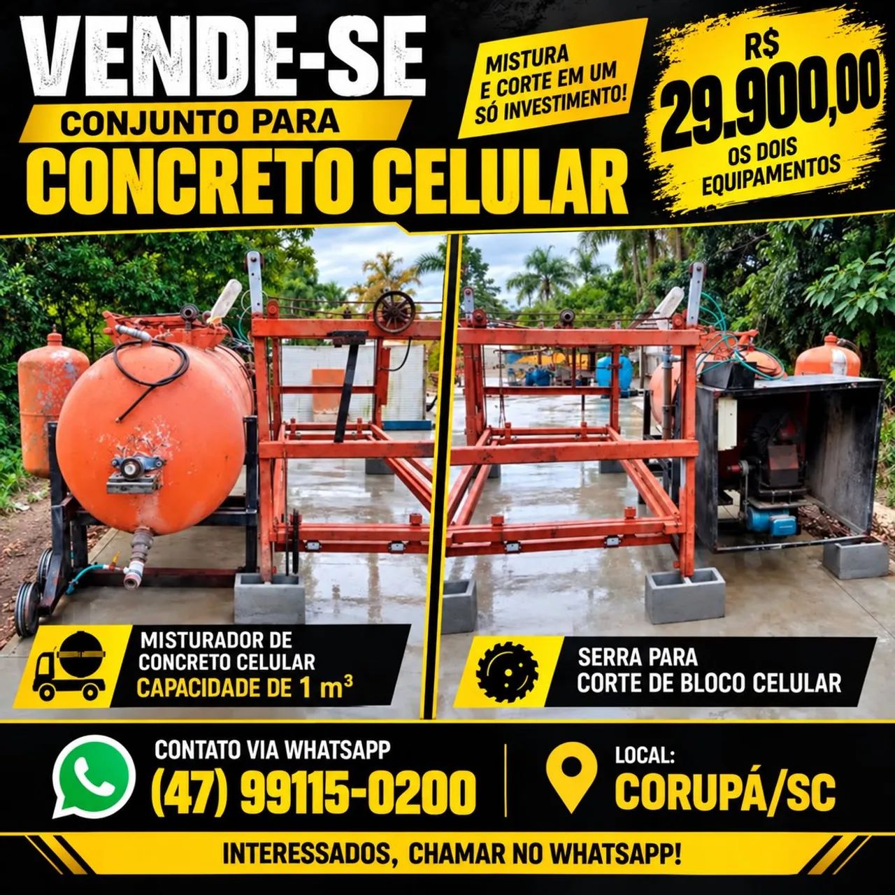Misturador de Concreto Celular