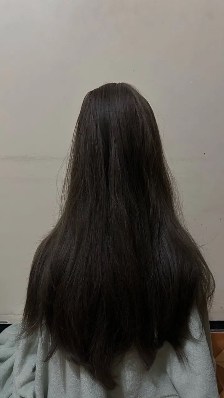 peruca marrom longa  - Foto 4