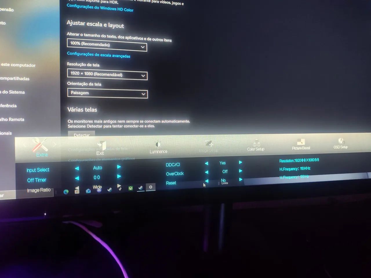 Monitor aoc 120 hz 21.5 polegadas