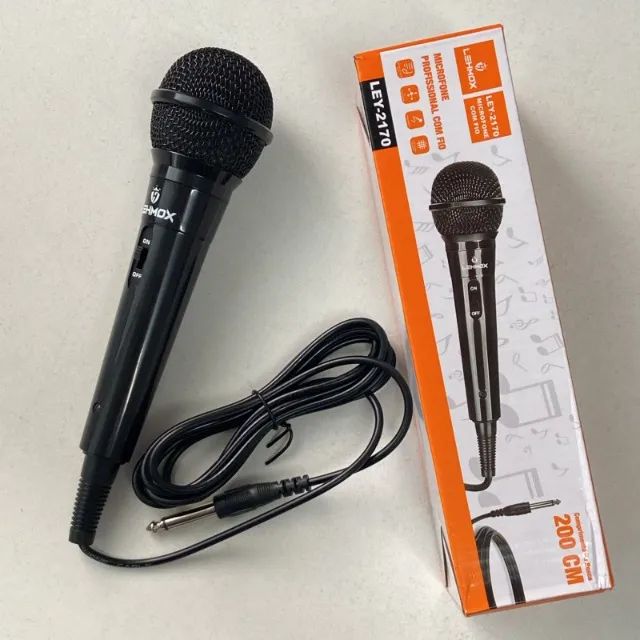 Microfone com fio karaoke - Faço entrega