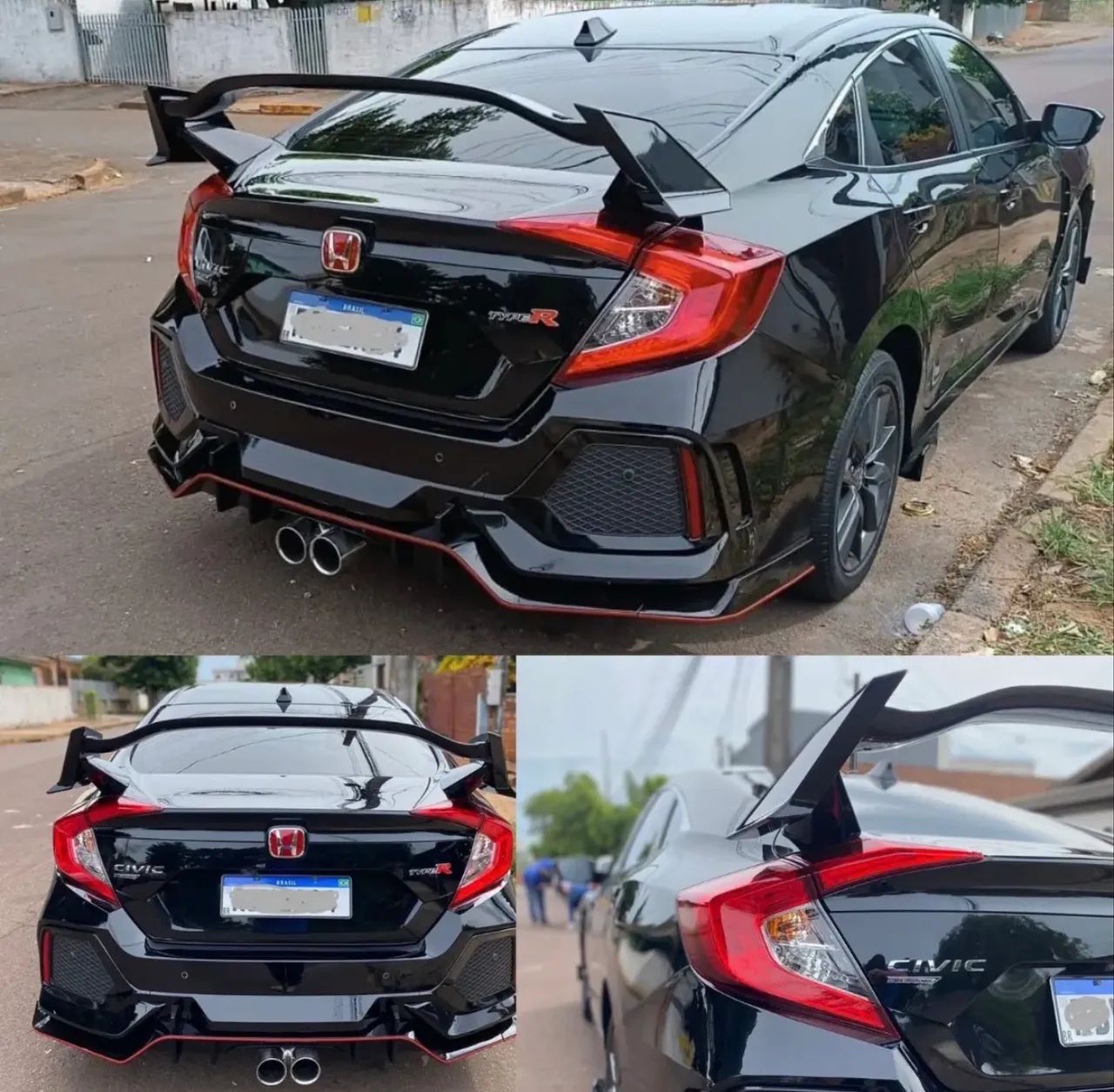 Aerofólio Civic G10 Type R ABS 2017 a 2021 - Foto 5