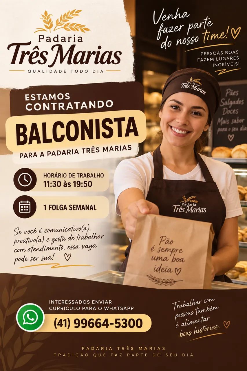 Balconista com experiência 