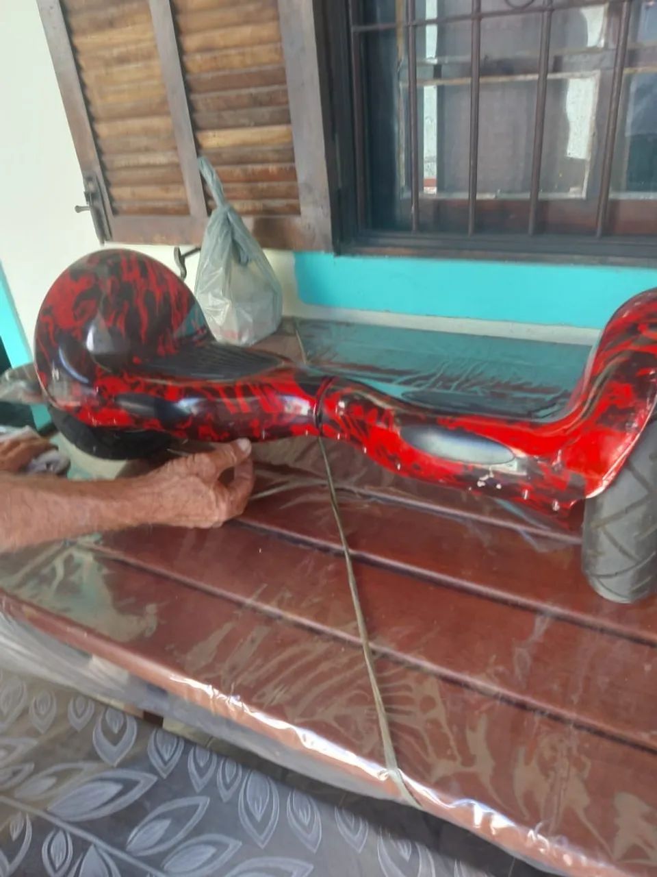 Hoverboard 10 polegadas Modelo - Off Road com Bluetooth e Led Cor - Vermelho Fogo - Foto 2