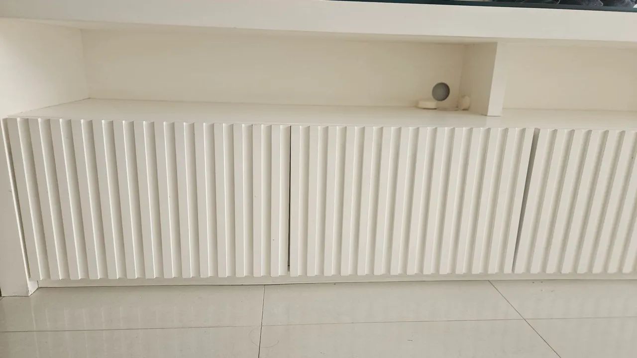 Doação Painel de madeira com pintura em laca branco - Foto 3