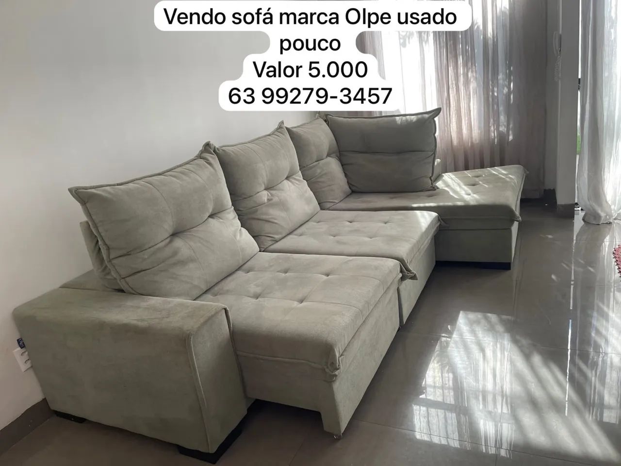 Vendo sofá marca olpe 3.20 por 2.00 usado pouca vezes  - Foto 3