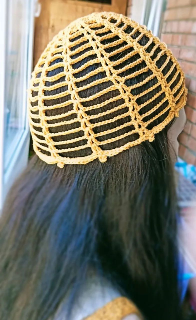 Touca/Headpiece de crochê 