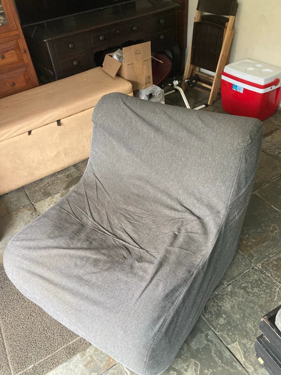 Poltrona chaise longue estofada - Foto 2