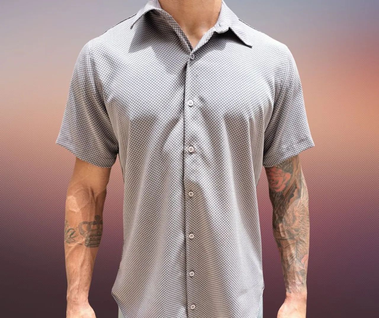Camisa manga curta xadrez - Foto 4