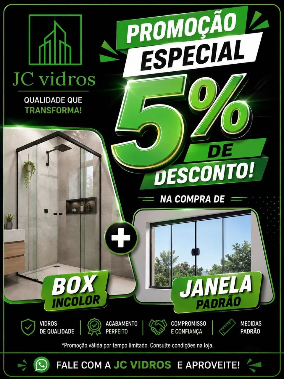Vidraçaria Promoção 