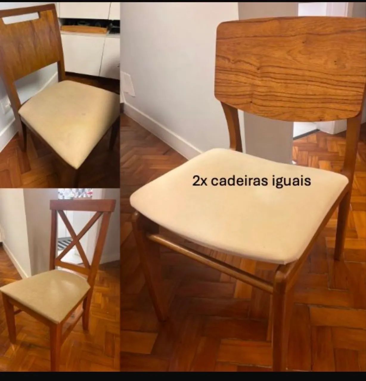 Cadeiras de Madeira x 4 