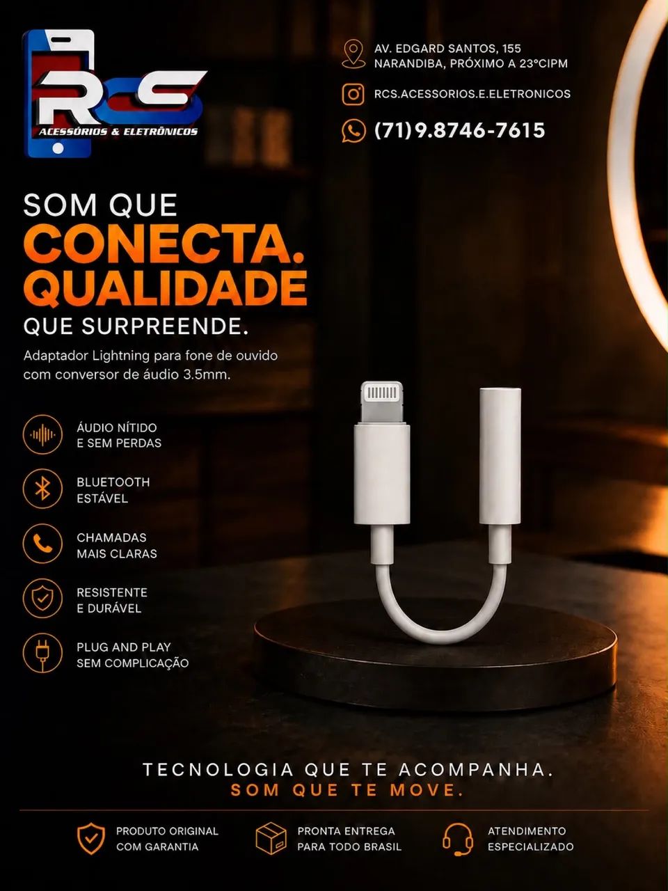 Cabo Adaptador Lightning para P2