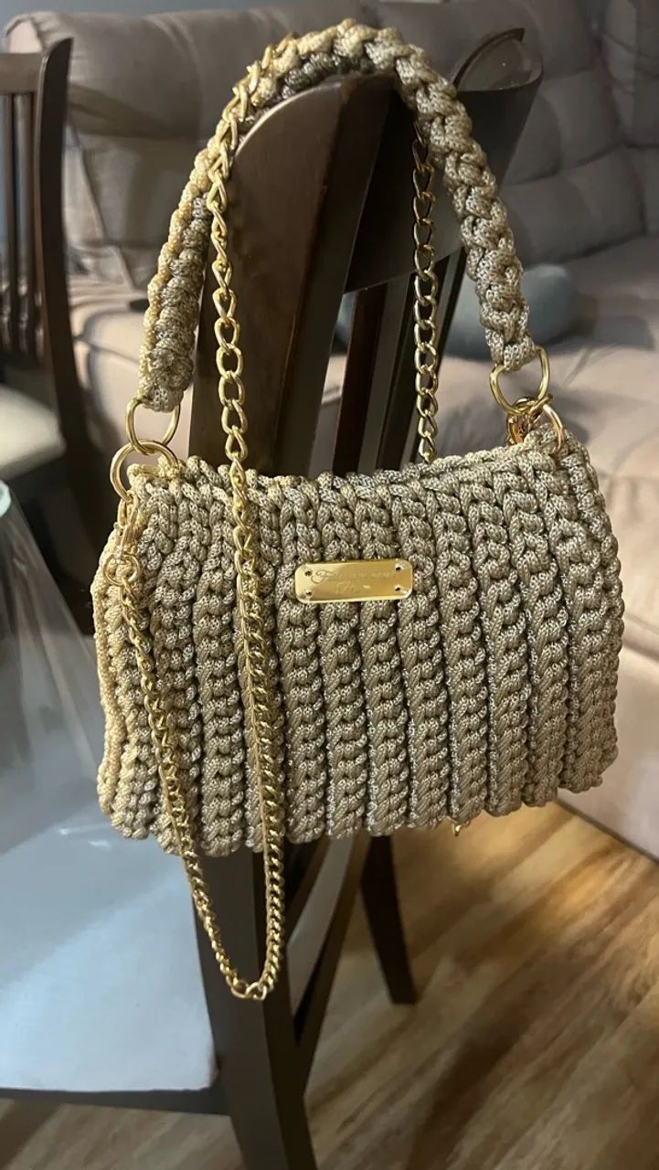Bolsa Crochê no fio Nautico - Foto 2