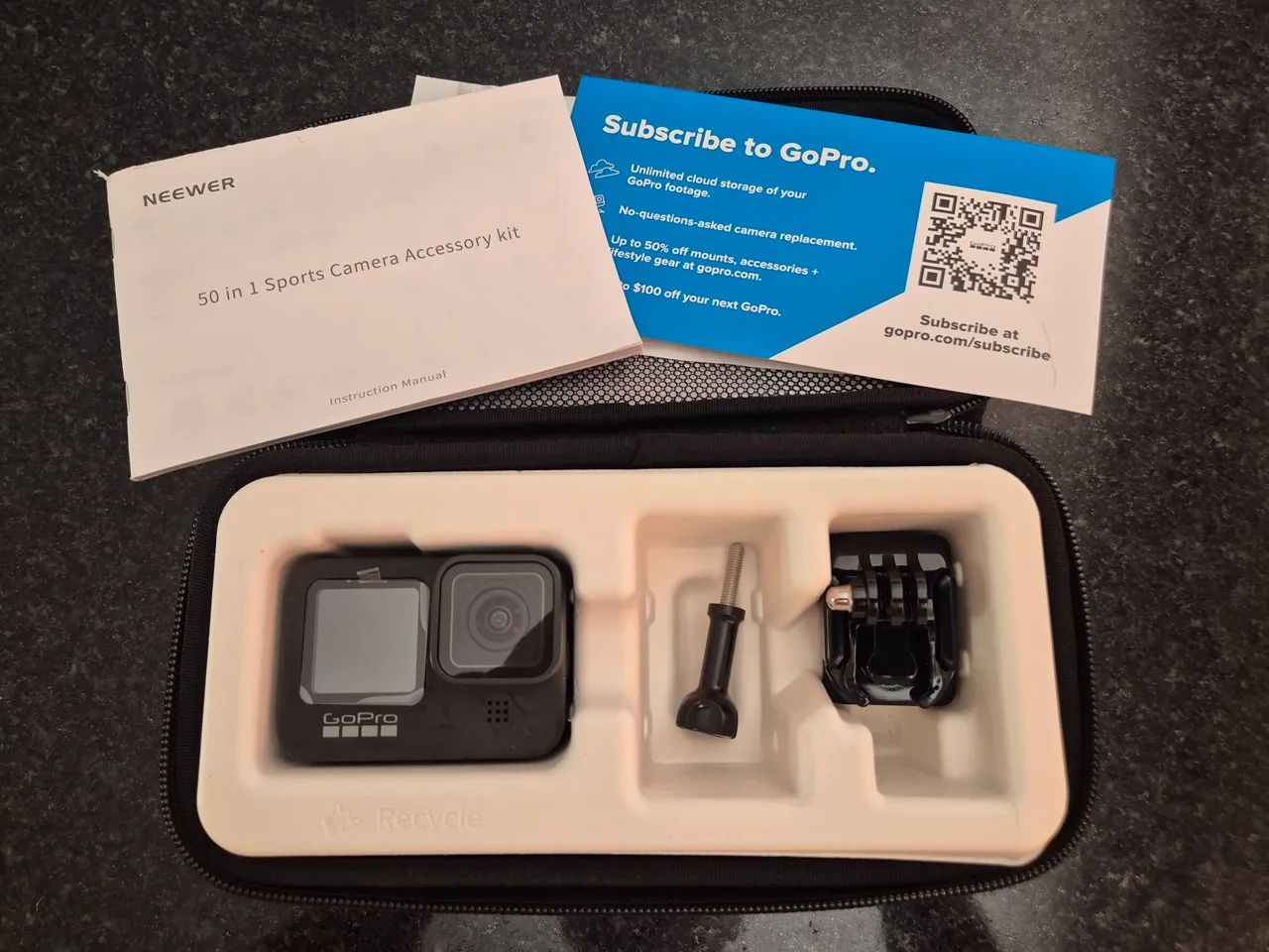 Vendo GoPro Hero 9 Black, com todos os acessórios. NUNCA FOI USADA  - Foto 2