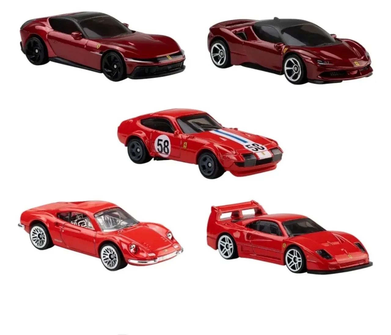 Pack Ferrari Hot wheels com 5 Carrinhos - Hobbies e coleções