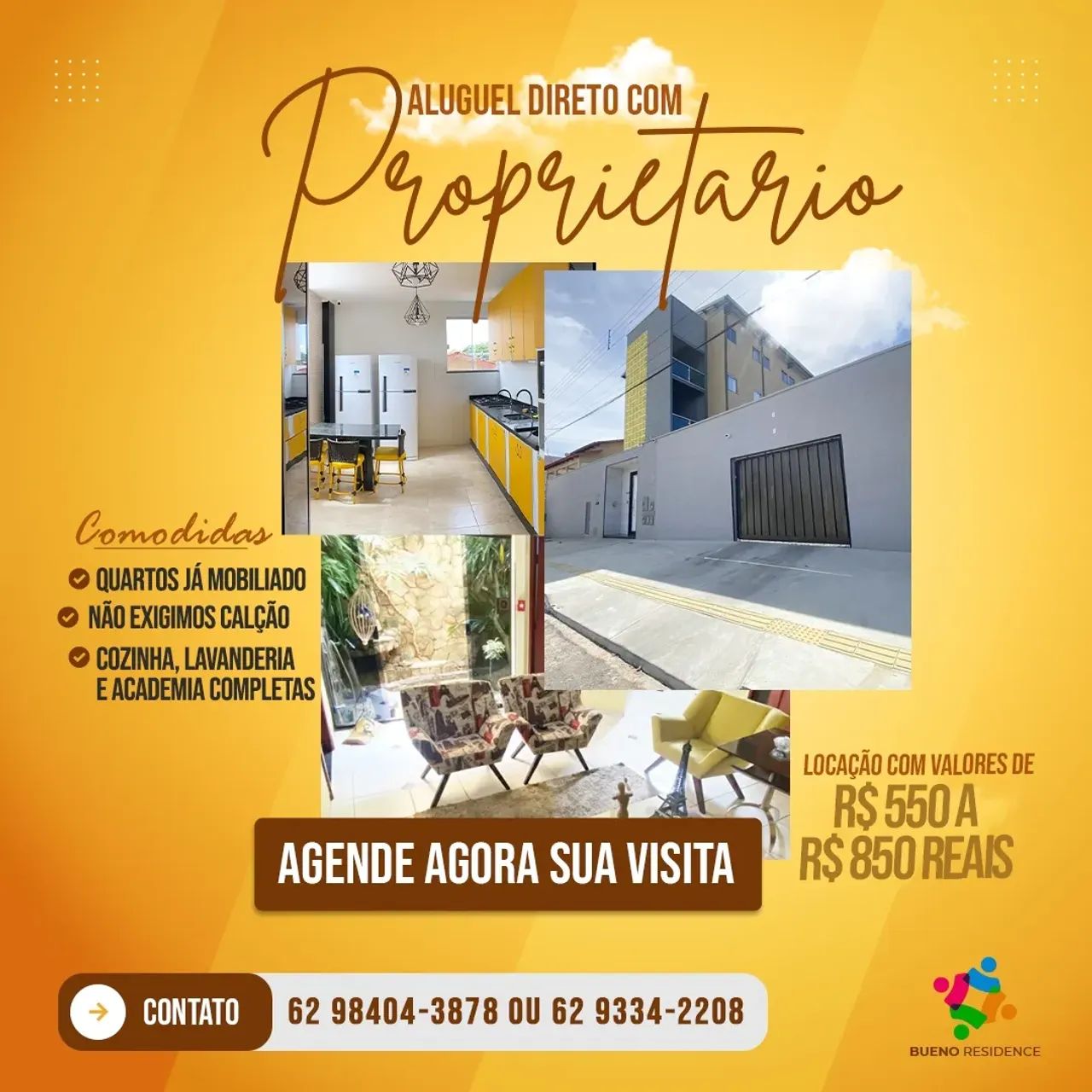 Kitnet mobiliada com tudo incluso