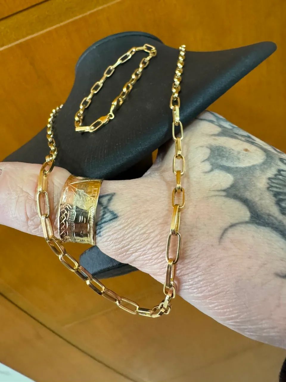 Corrente e Pulseira de ouro 18k procedência garantia eterna - Foto 2