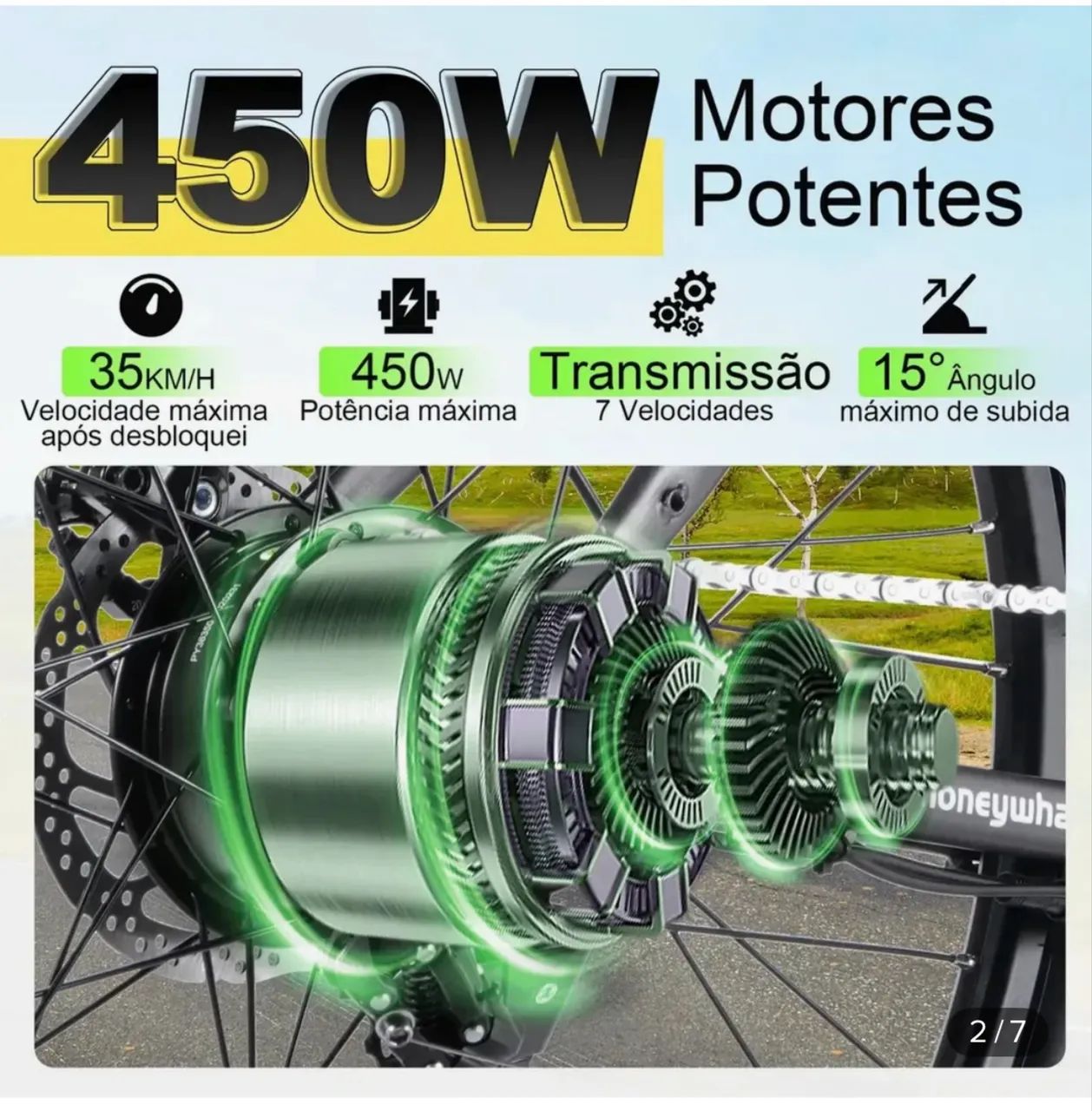 Bicicleta Elétrica 450w