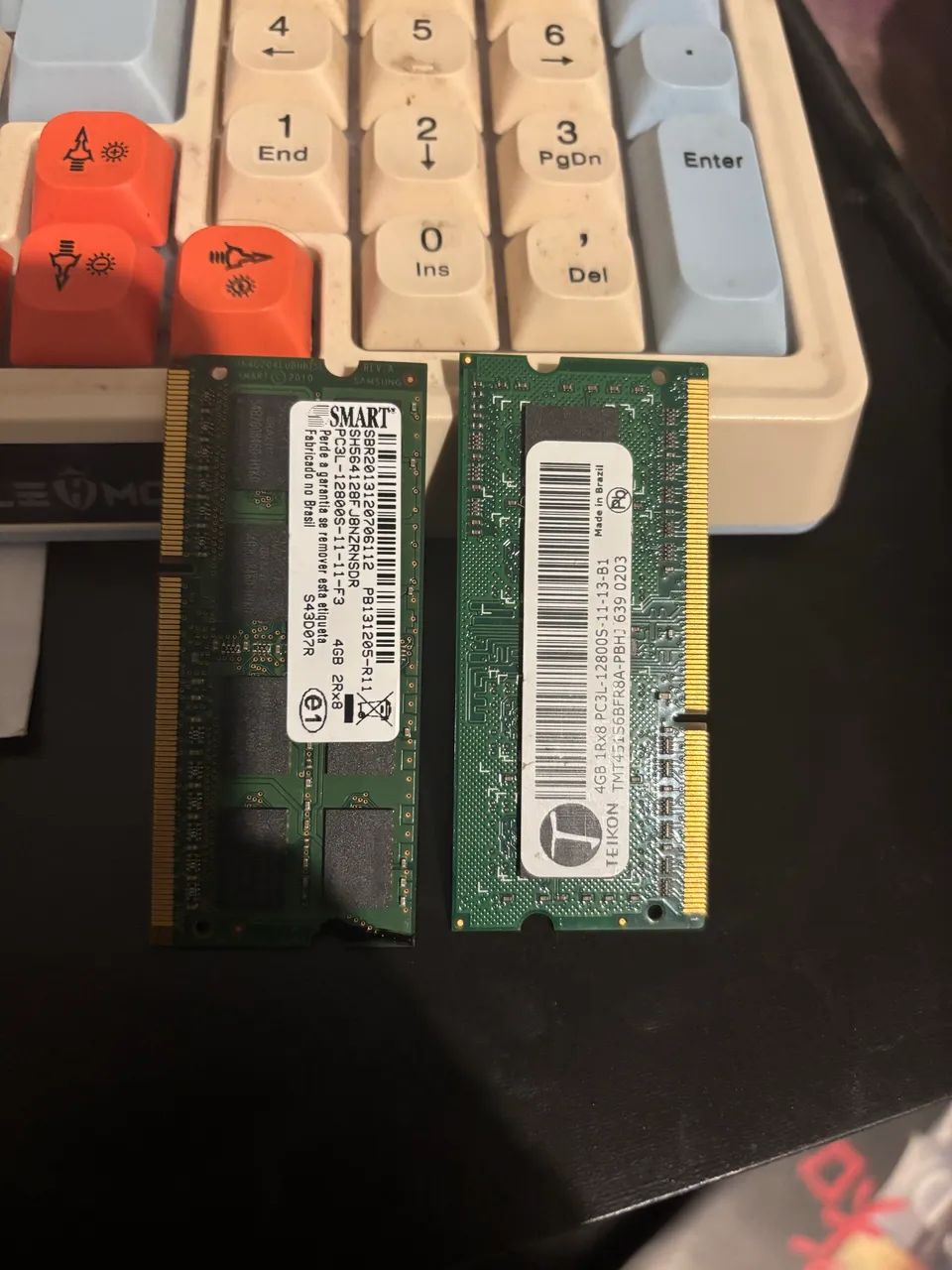 Memória ram 2x4 DDR3 notebook