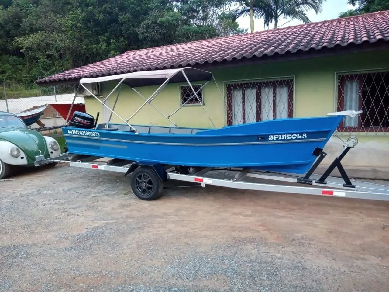 Barco de madeira completo 
