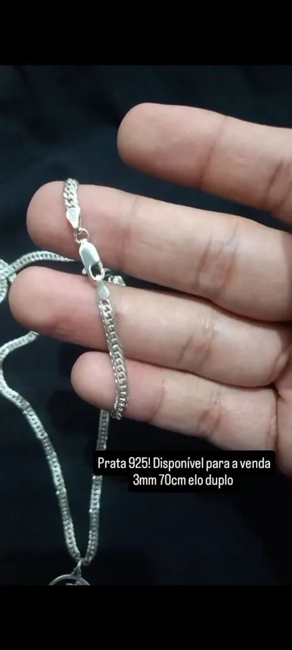 Cordão de prata 925 - Foto 3