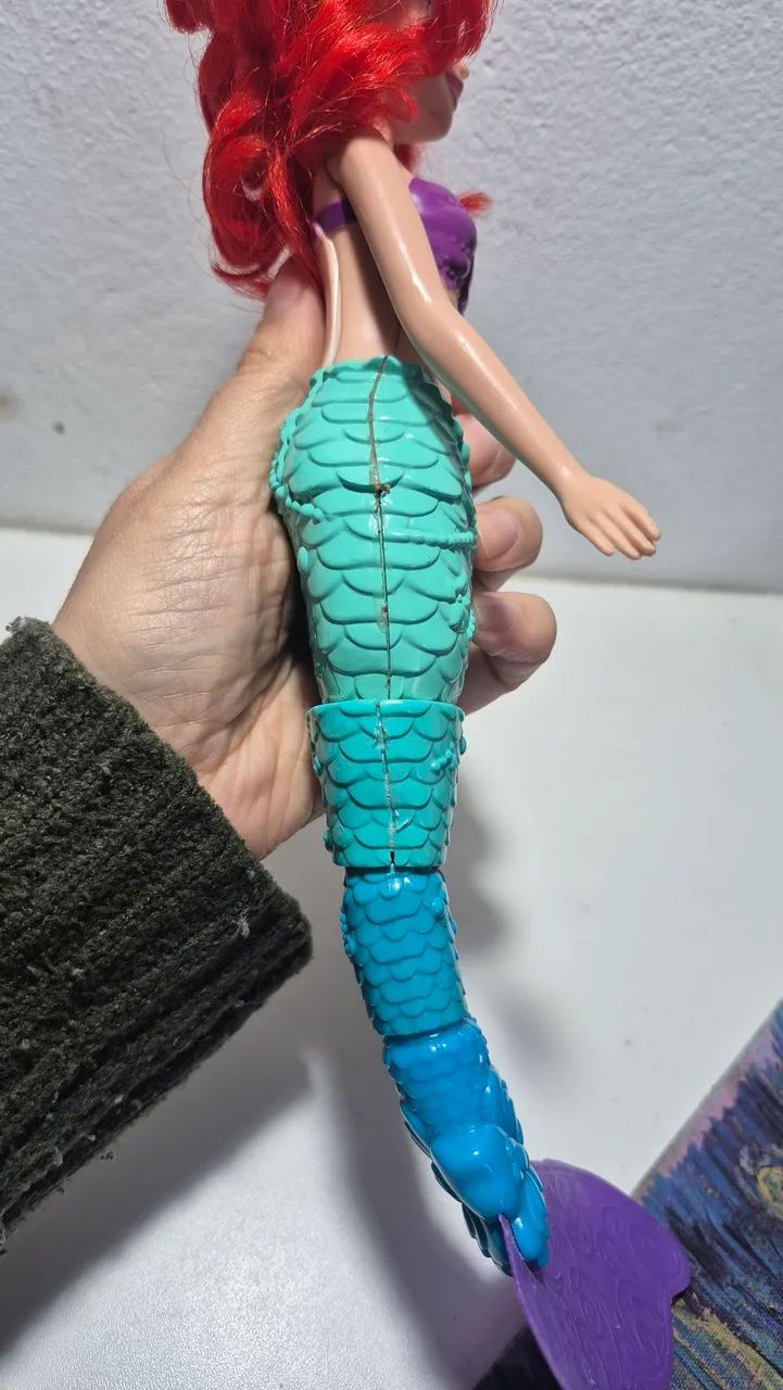 Boneca Ariel, a pequena sereia e busto barbie  - Foto 5