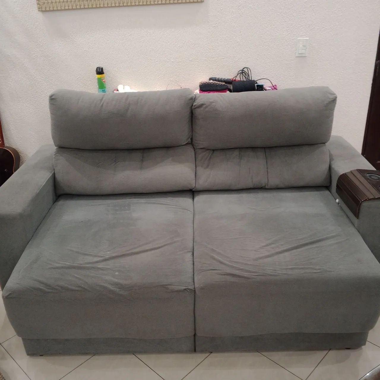 Sofá retrátil de 3 lugares 