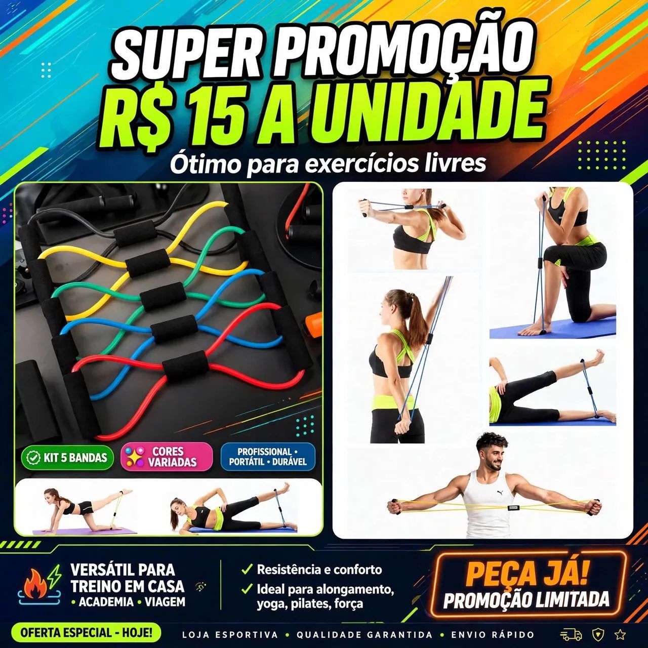 Elásticos para exercícios 
