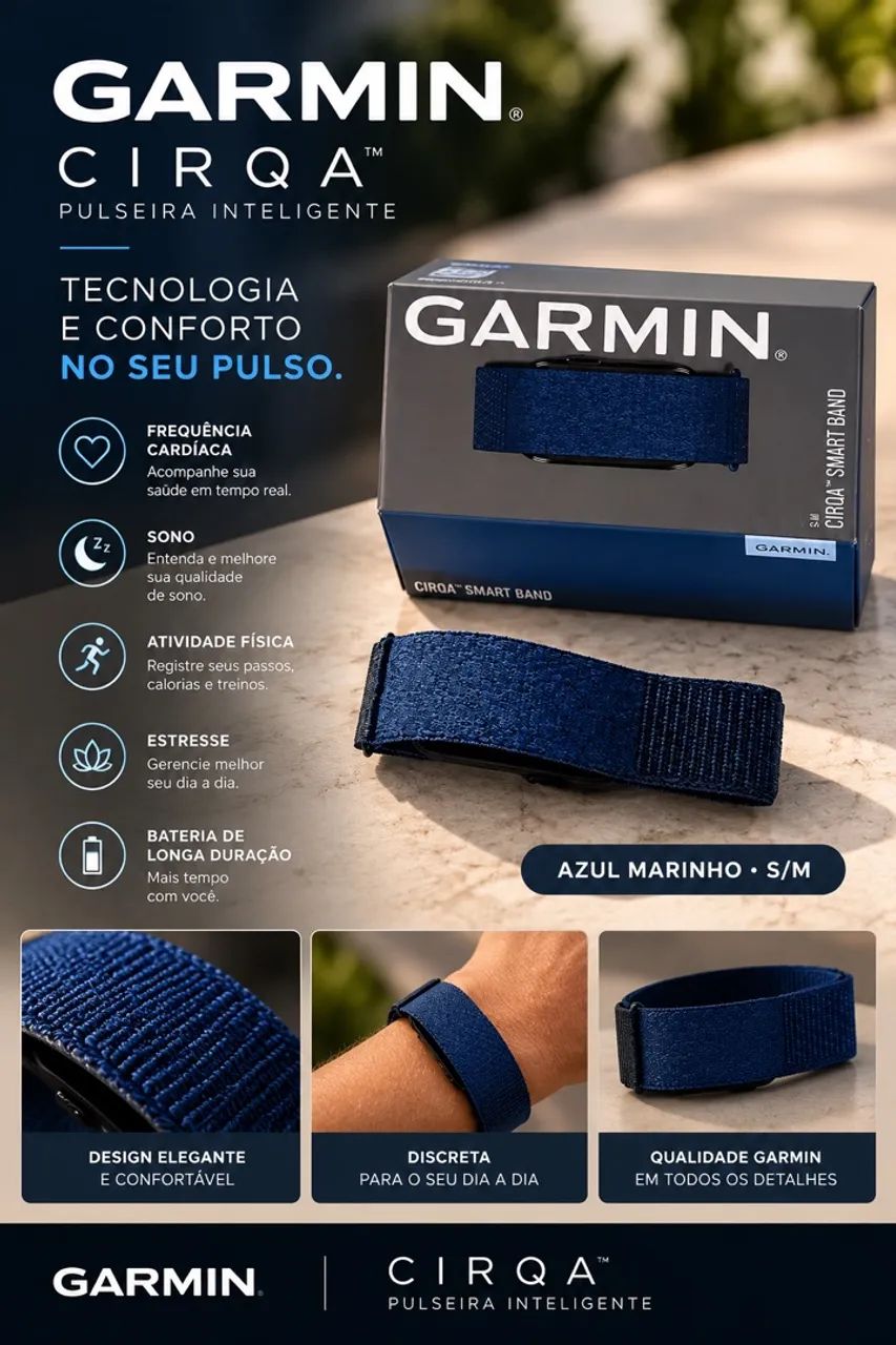 GARMIN CIRQA - PULSEIRA INTELIGENTE 