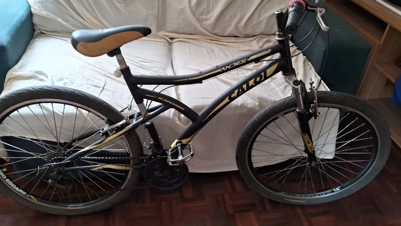 Bicicleta aro 26.Andes,pneus bons,raio duplo na traseira, rolamento, suspensão dianteira. - Foto 2