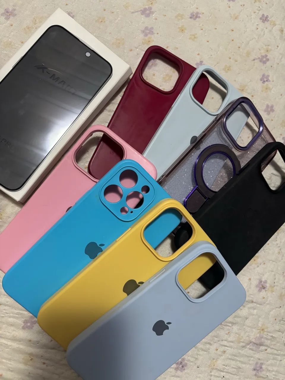 KIT COM 8 CAPINHAS PARA IPHONE 14 PRO MAX + 1 PELÍCULA DE PRIVACIDADE - Foto 3