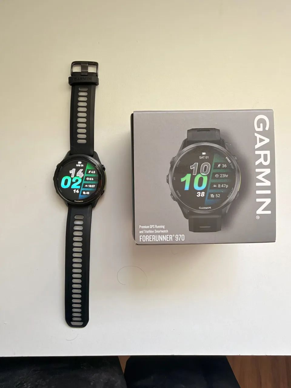     Garmin Forerunner 970 Preto - Pouco Uso + Caixa Original - Foto 2