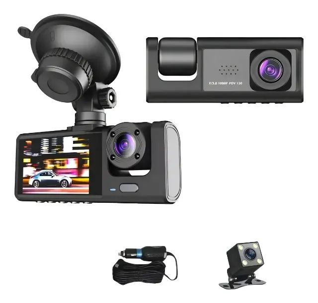 Camera Tripla Veicular Interna Ideal Para Uber Hd - Foto 4